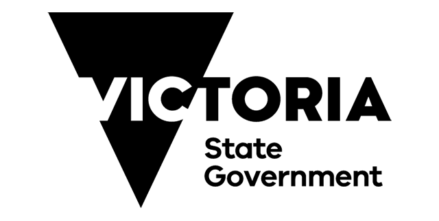 Vic Gov logo mono black 640px sq